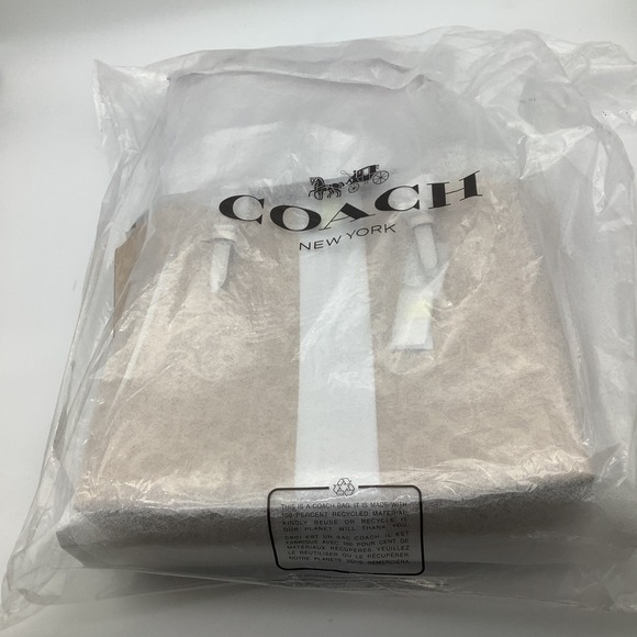 Coach Signature Mollie Tote Bag Sand NWT - Picture 5 of 9